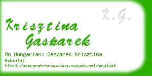 krisztina gasparek business card